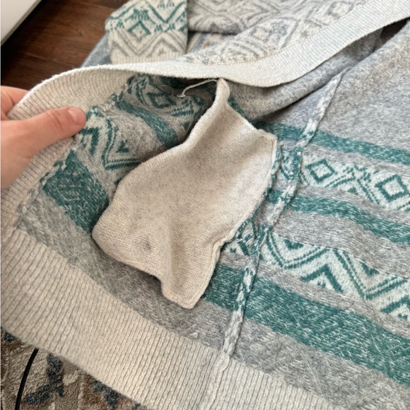 Fat Face Josie Cardigan Turquoise, Gray and White US size 6 - Picture 11 of 16